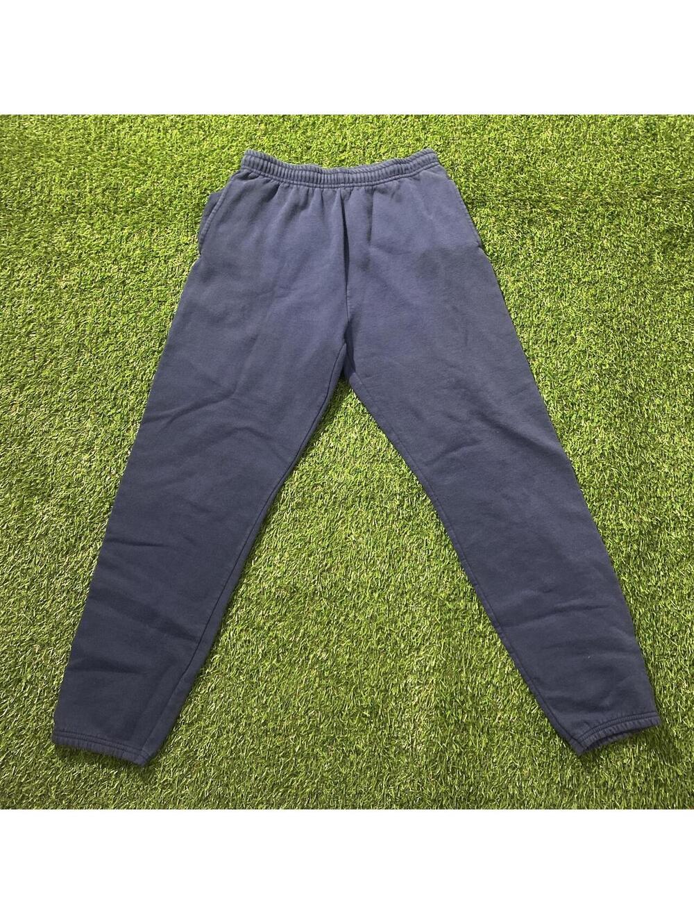 Vintage Y2K Fruit of the Loom Navy blue sweatpants with elastic waistband